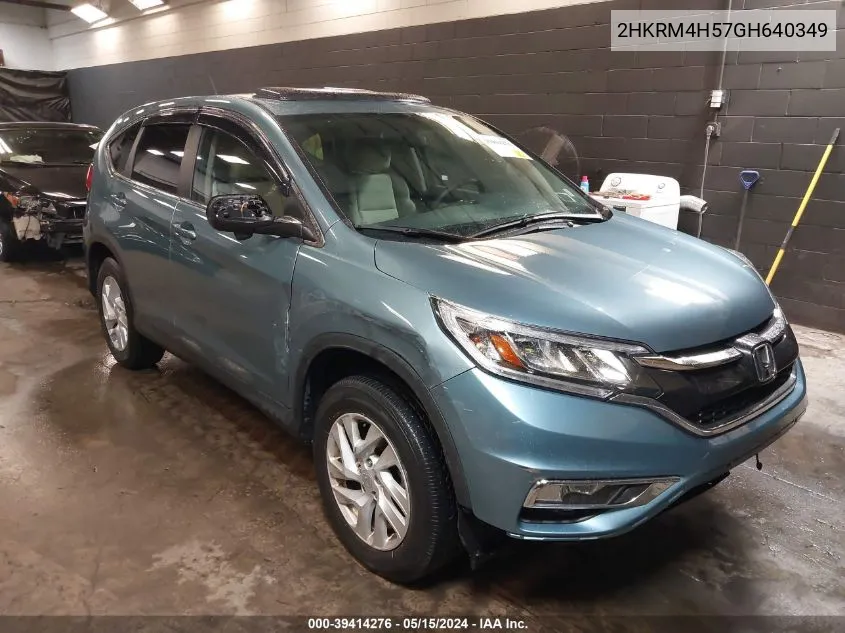 2016 Honda Cr-V Ex VIN: 2HKRM4H57GH640349 Lot: 39414276