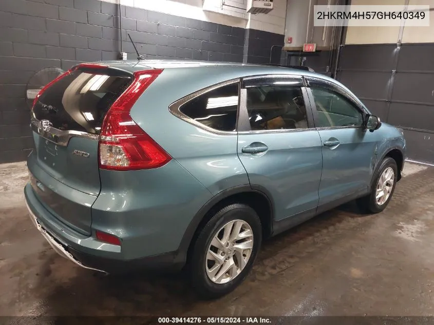 2016 Honda Cr-V Ex VIN: 2HKRM4H57GH640349 Lot: 39414276