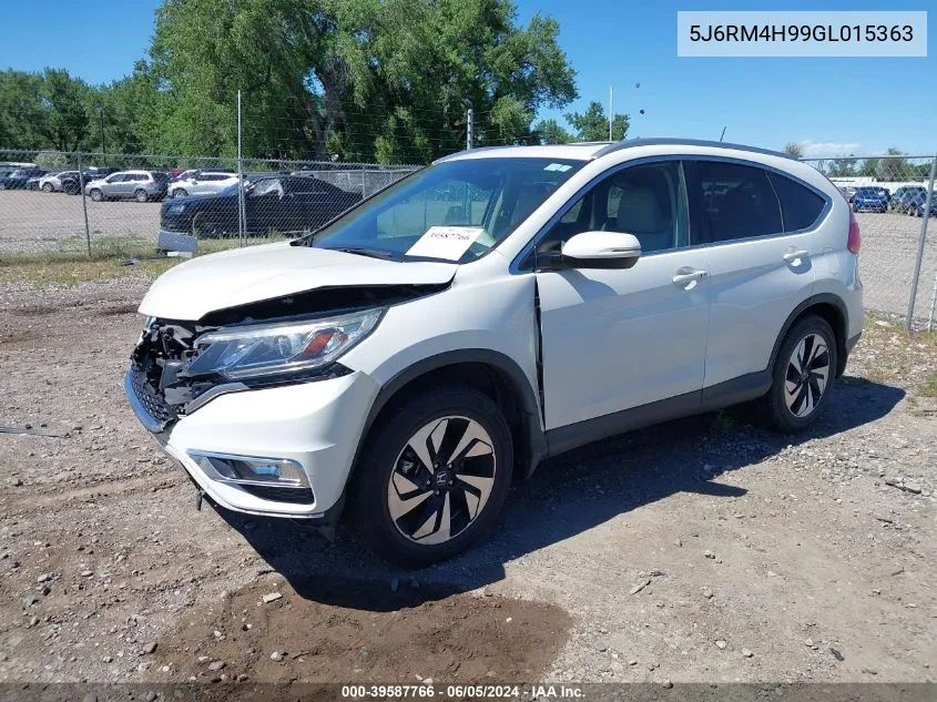 2016 Honda Cr-V Touring VIN: 5J6RM4H99GL015363 Lot: 39587766