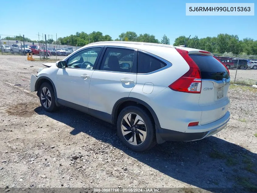 2016 Honda Cr-V Touring VIN: 5J6RM4H99GL015363 Lot: 39587766