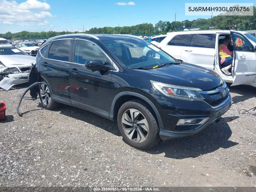 2016 Honda Cr-V Touring VIN: 5J6RM4H93GL076756 Lot: 39598553