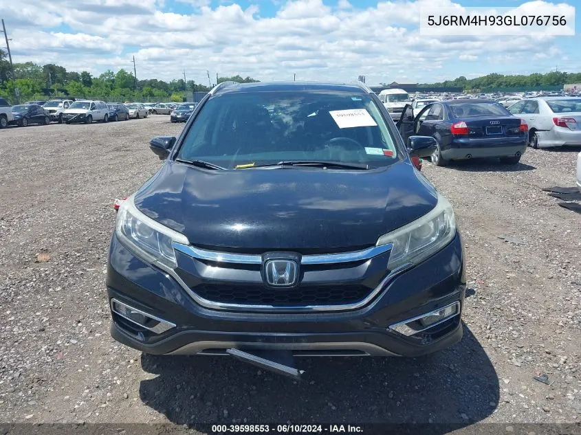 2016 Honda Cr-V Touring VIN: 5J6RM4H93GL076756 Lot: 39598553