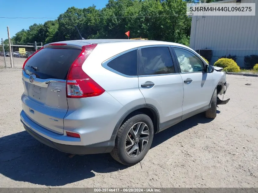 2016 Honda Cr-V Se VIN: 5J6RM4H44GL096275 Lot: 39746417