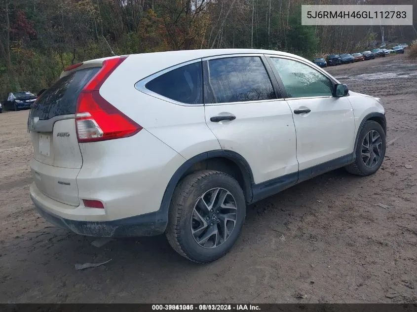 5J6RM4H46GL112783 2016 Honda Cr-V Se