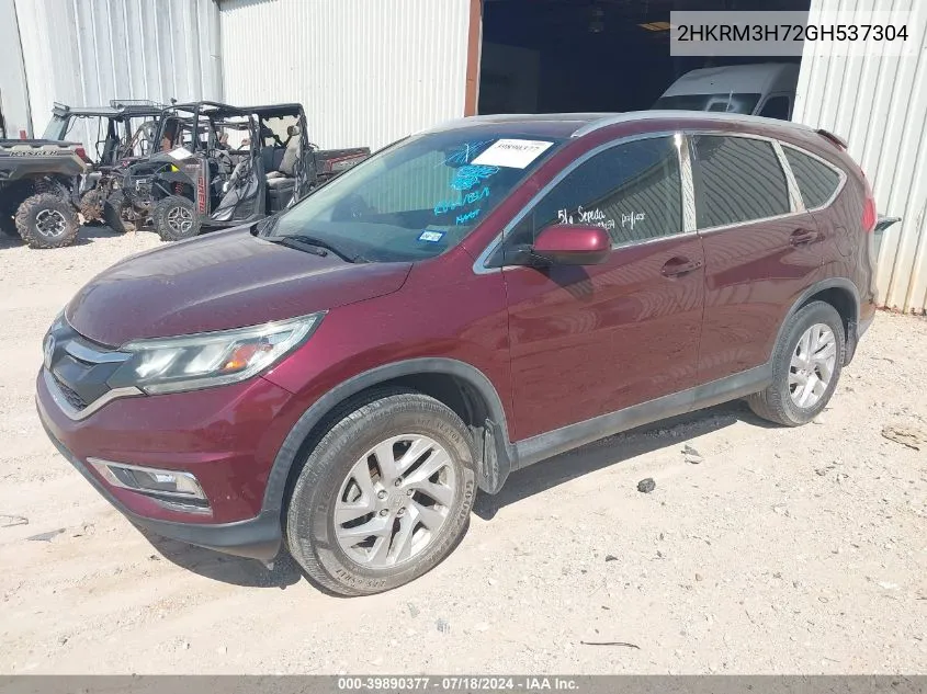 2HKRM3H72GH537304 2016 Honda Cr-V Ex-L