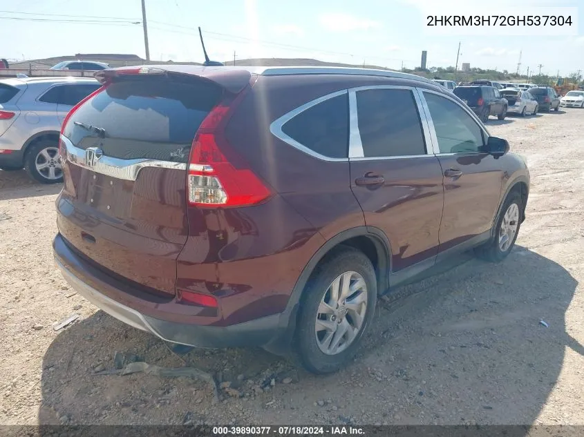 2HKRM3H72GH537304 2016 Honda Cr-V Ex-L