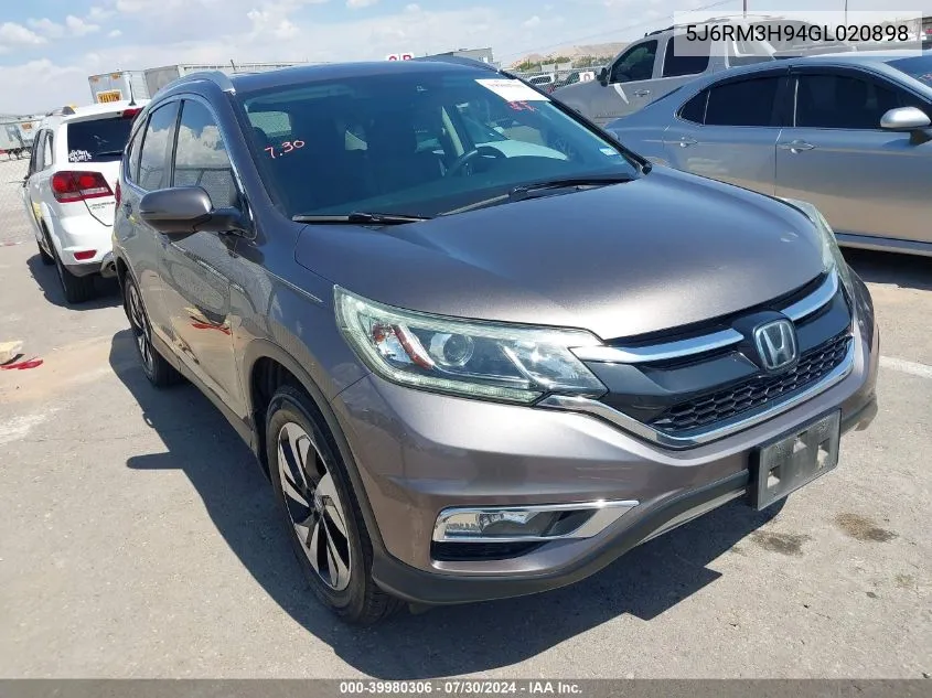 2016 Honda Cr-V Touring VIN: 5J6RM3H94GL020898 Lot: 39980306