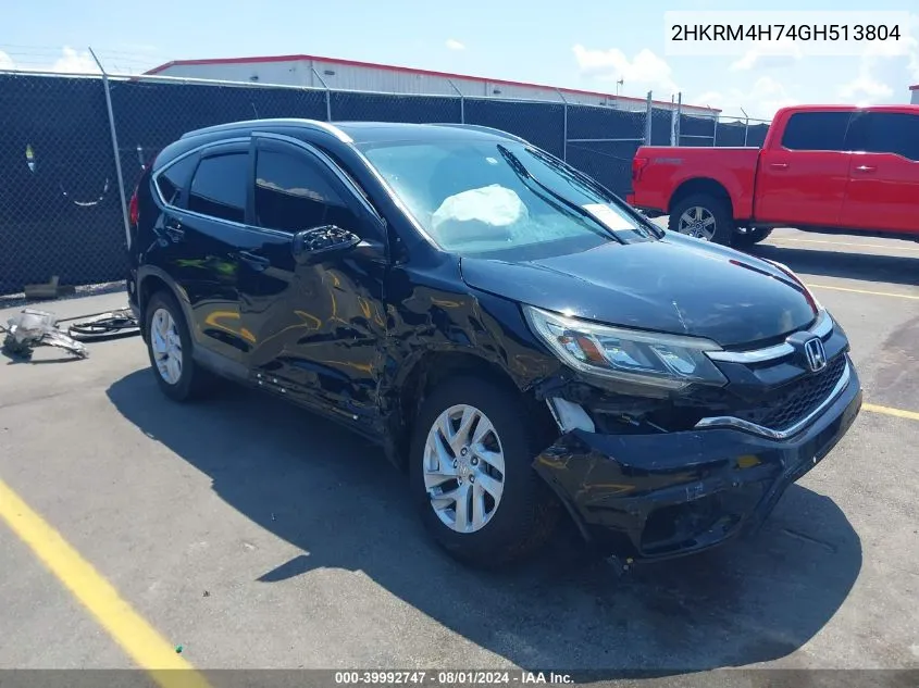 2016 Honda Cr-V Ex-L VIN: 2HKRM4H74GH513804 Lot: 39992747