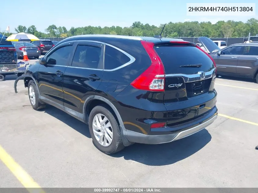 2016 Honda Cr-V Ex-L VIN: 2HKRM4H74GH513804 Lot: 39992747