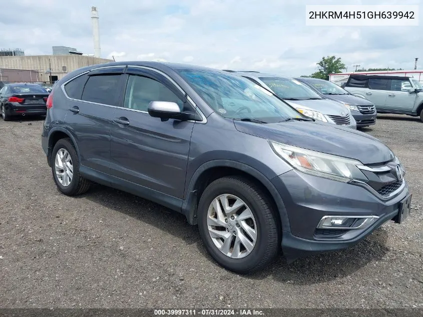 2016 Honda Cr-V Ex VIN: 2HKRM4H51GH639942 Lot: 39997311