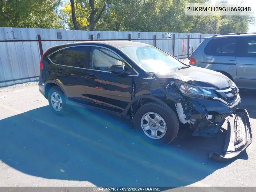 2HKRM4H39GH669348 2016 Honda Cr-V Lx