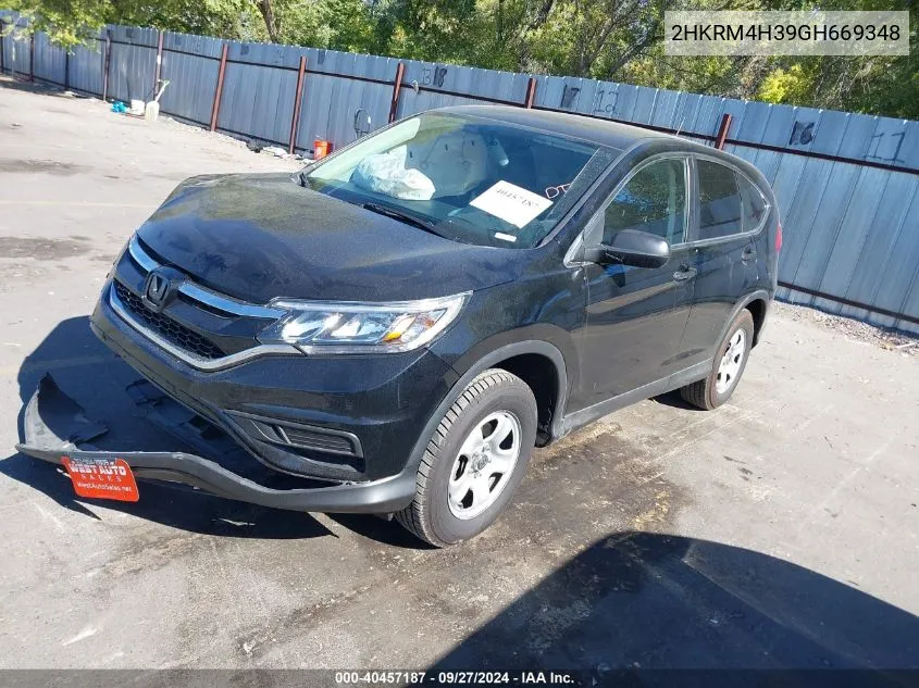 2016 Honda Cr-V Lx VIN: 2HKRM4H39GH669348 Lot: 40457187