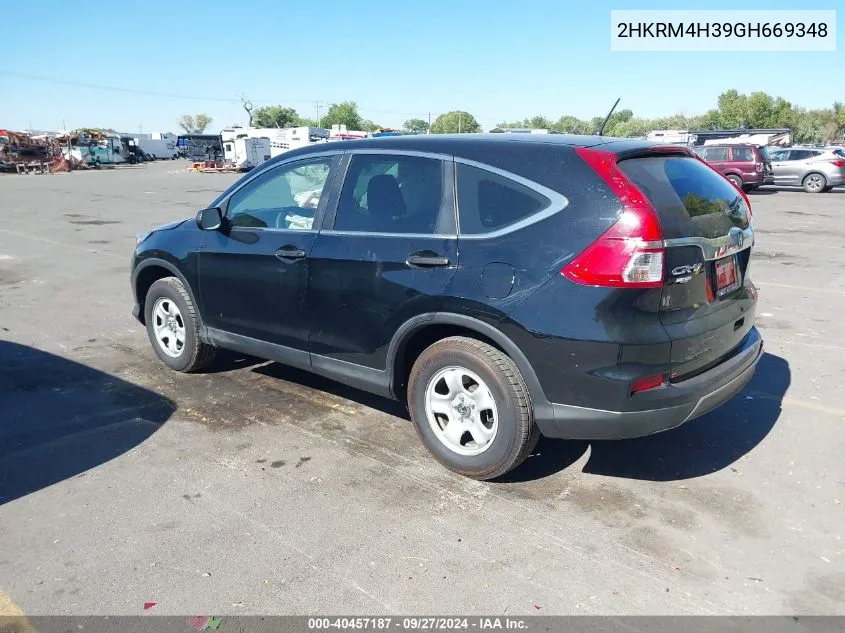 2HKRM4H39GH669348 2016 Honda Cr-V Lx