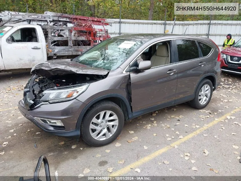 2016 Honda Cr-V Ex VIN: 2HKRM4H55GH644920 Lot: 40480971