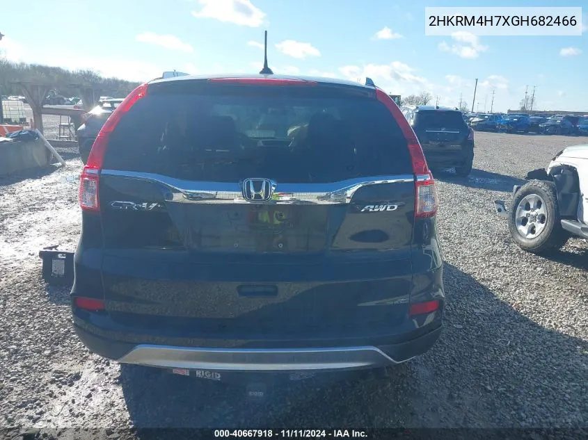 2016 Honda Cr-V Exl VIN: 2HKRM4H7XGH682466 Lot: 40667918