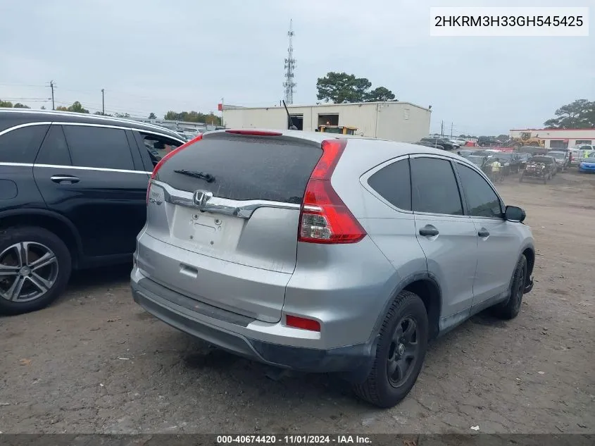 2HKRM3H33GH545425 2016 Honda Cr-V Lx