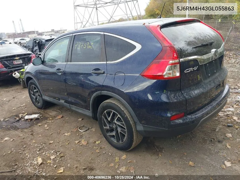 5J6RM4H43GL055863 2016 Honda Cr-V Se