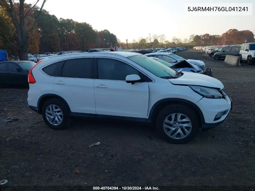 2016 Honda Cr-V Ex-L VIN: 5J6RM4H76GL041241 Lot: 40704394