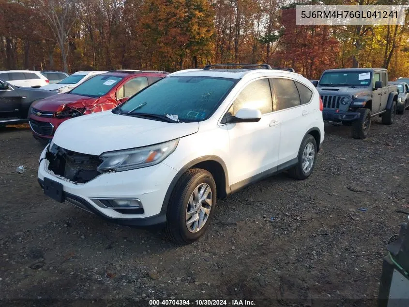 2016 Honda Cr-V Ex-L VIN: 5J6RM4H76GL041241 Lot: 40704394