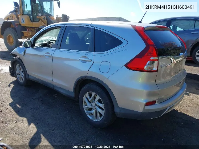 2016 Honda Cr-V Ex VIN: 2HKRM4H51GH603491 Lot: 40704935