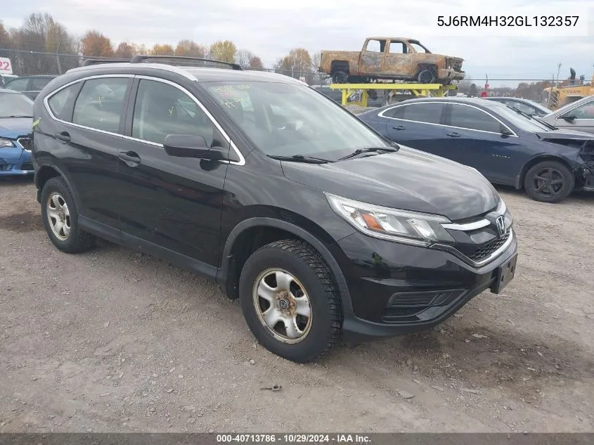 2016 Honda Cr-V Lx VIN: 5J6RM4H32GL132357 Lot: 40713786