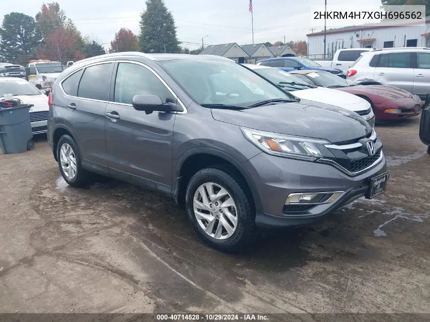 2016 Honda Cr-V Ex-L VIN: 2HKRM4H7XGH696562 Lot: 40714528