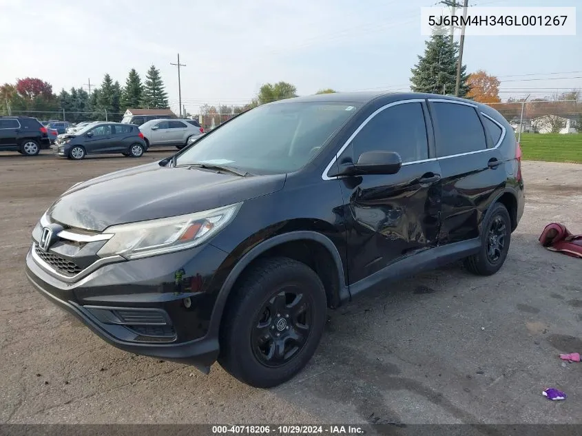 2016 Honda Cr-V Lx VIN: 5J6RM4H34GL001267 Lot: 40718206