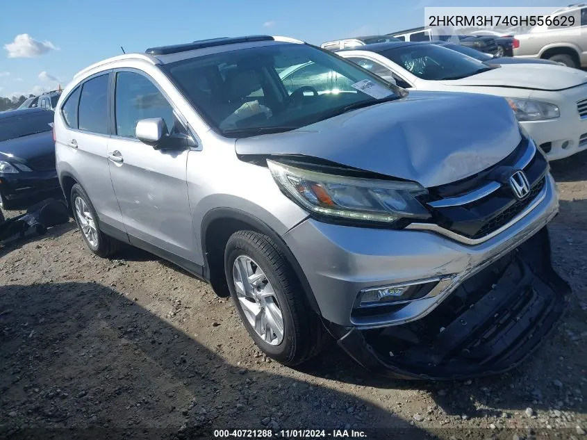 2016 Honda Cr-V Ex-L VIN: 2HKRM3H74GH556629 Lot: 40721288