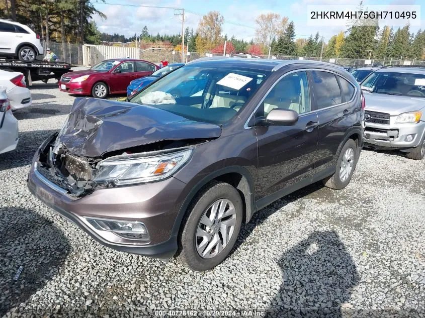 2016 Honda Cr-V Ex-L VIN: 2HKRM4H75GH710495 Lot: 40728162