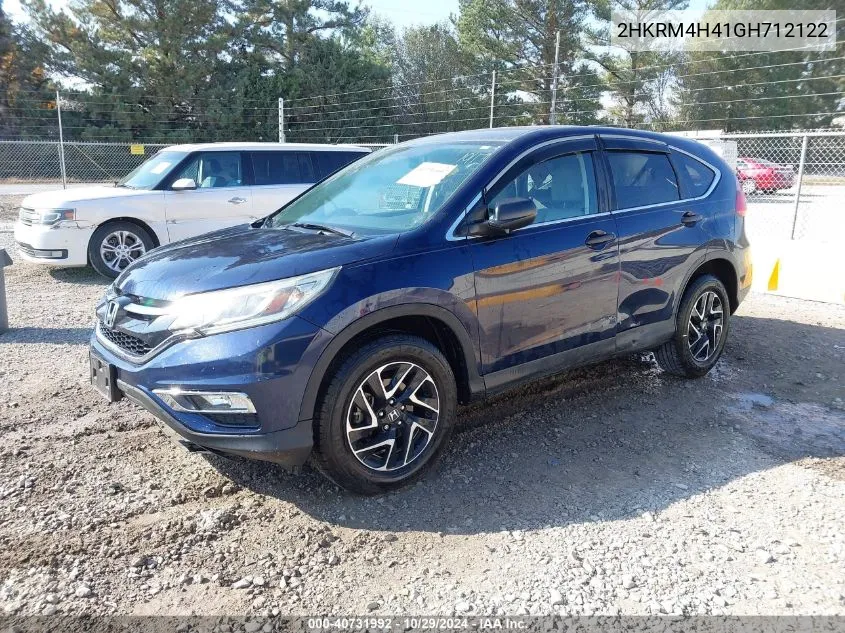 2016 Honda Cr-V Se VIN: 2HKRM4H41GH712122 Lot: 40731992