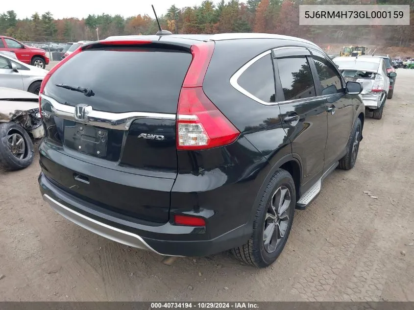 2016 Honda Cr-V Ex-L VIN: 5J6RM4H73GL000159 Lot: 40734194