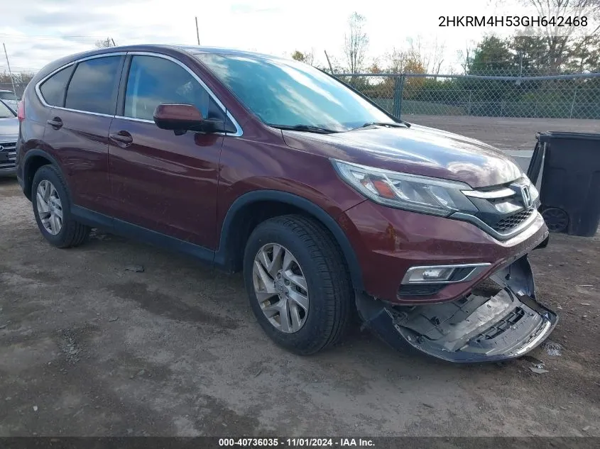 2016 Honda Cr-V Ex VIN: 2HKRM4H53GH642468 Lot: 40736035