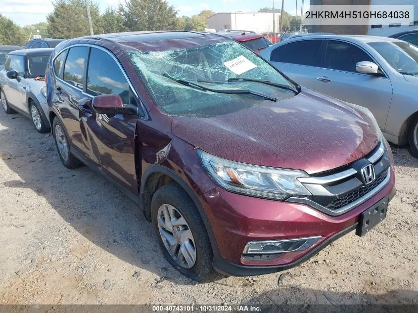 2016 Honda Cr-V Ex VIN: 2HKRM4H51GH684038 Lot: 40743101