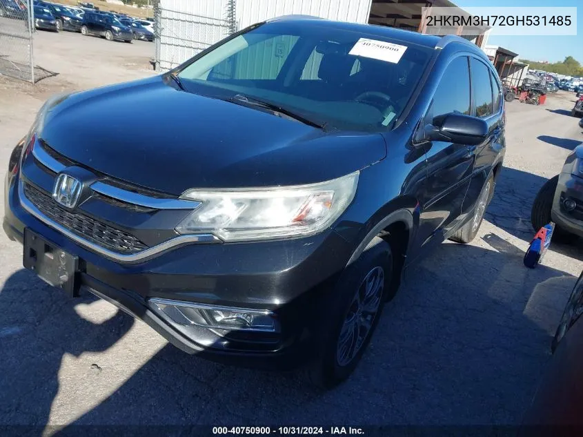 2HKRM3H72GH531485 2016 Honda Cr-V Ex-L