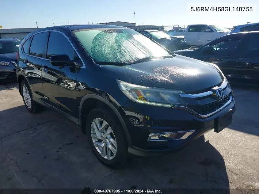 2016 Honda Cr-V Ex VIN: 5J6RM4H58GL140755 Lot: 40767905