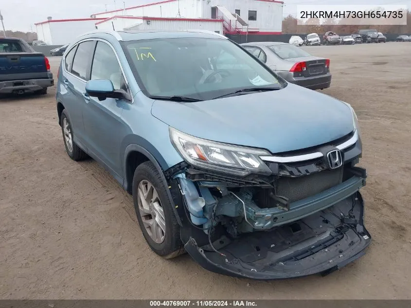 2016 Honda Cr-V Ex-L VIN: 2HKRM4H73GH654735 Lot: 40769007