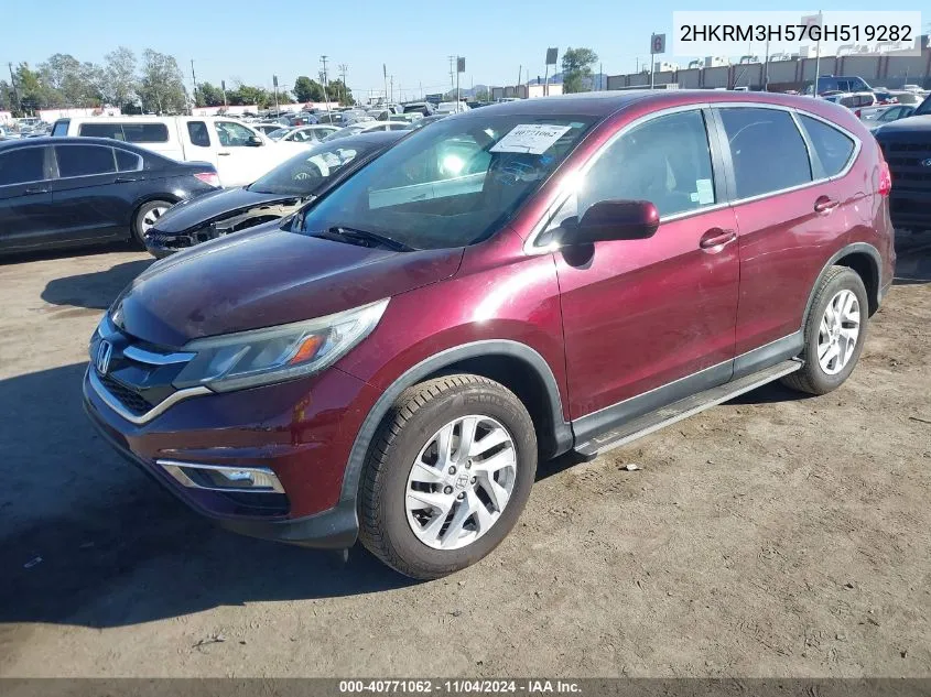 2016 Honda Cr-V Ex VIN: 2HKRM3H57GH519282 Lot: 40771062