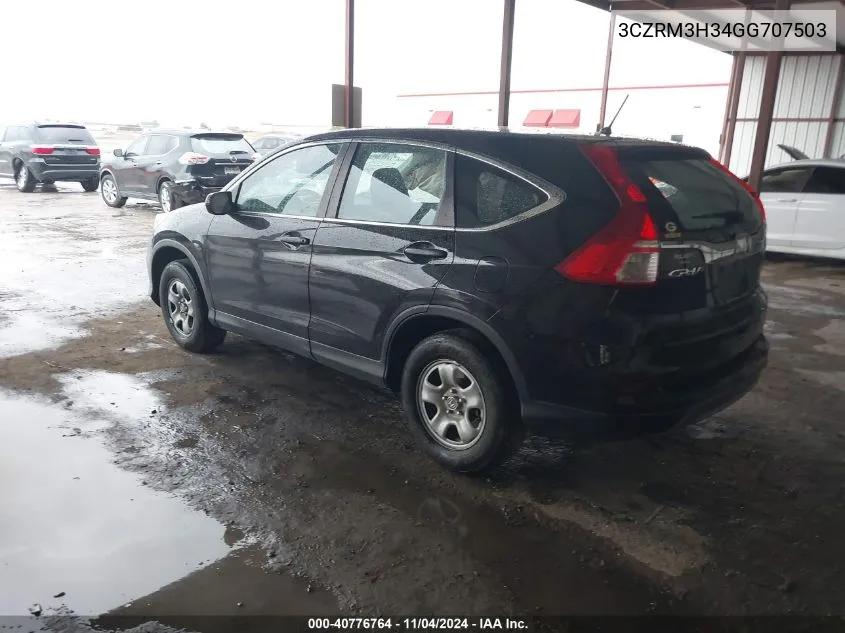 2016 Honda Cr-V Lx VIN: 3CZRM3H34GG707503 Lot: 40776764