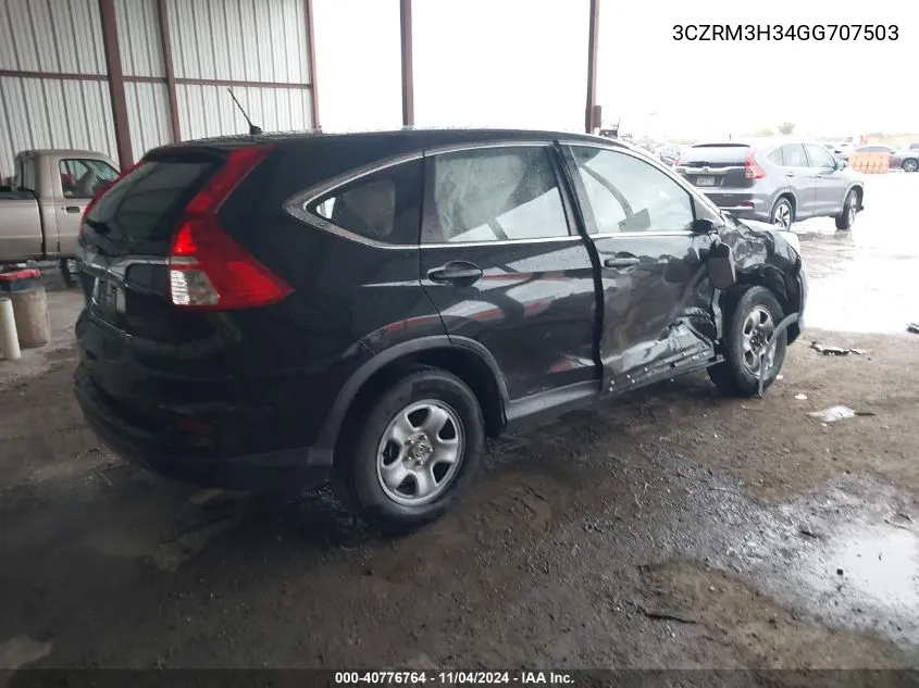 2016 Honda Cr-V Lx VIN: 3CZRM3H34GG707503 Lot: 40776764