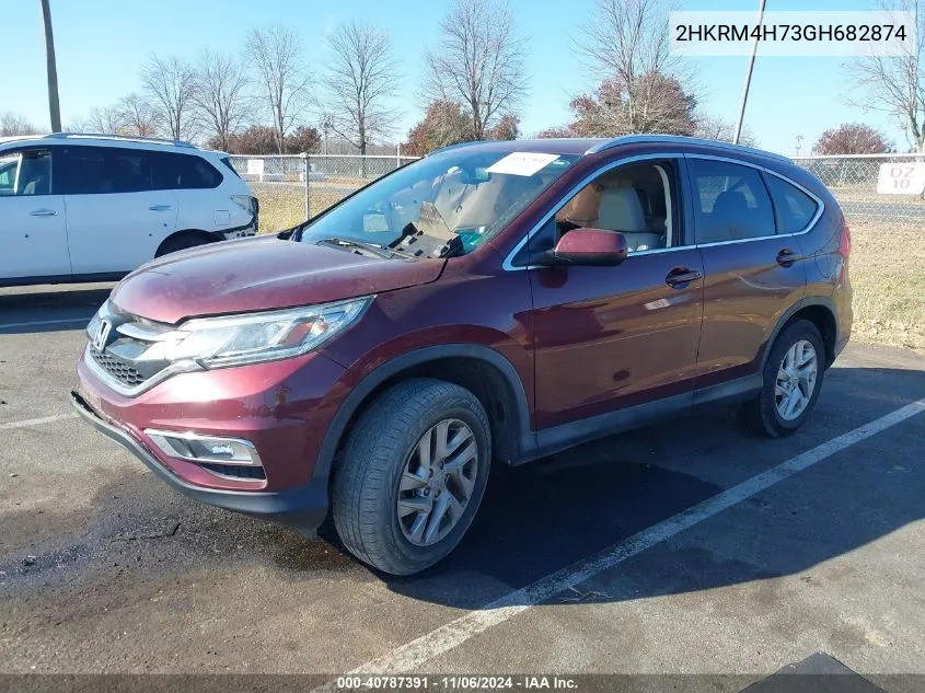 2016 Honda Cr-V Ex-L VIN: 2HKRM4H73GH682874 Lot: 40787391