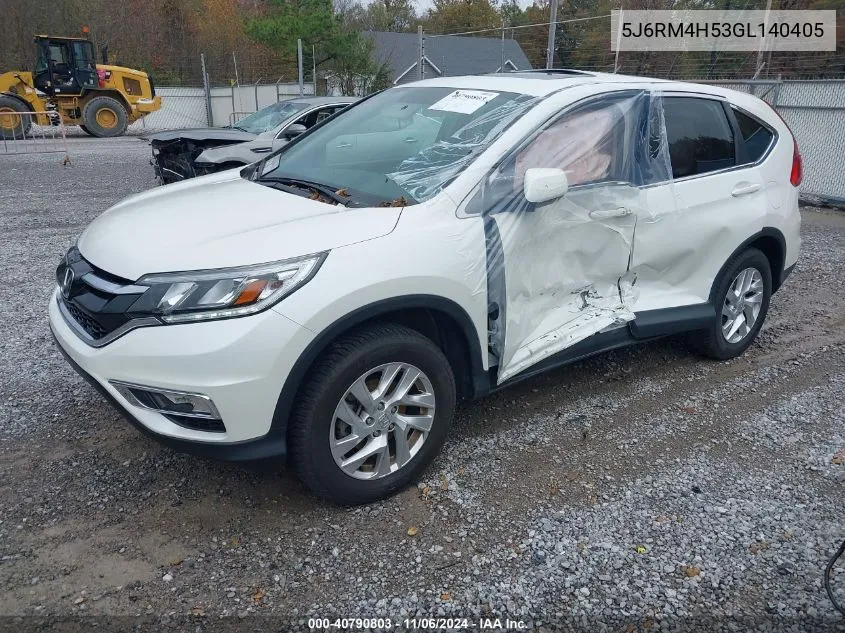 2016 Honda Cr-V Ex VIN: 5J6RM4H53GL140405 Lot: 40790803