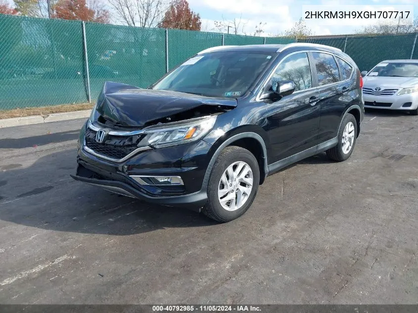 2016 Honda Cr-V Touring VIN: 2HKRM3H9XGH707717 Lot: 40792985