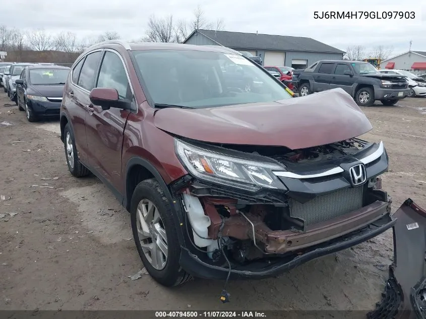 2016 Honda Cr-V Ex-L VIN: 5J6RM4H79GL097903 Lot: 40794500