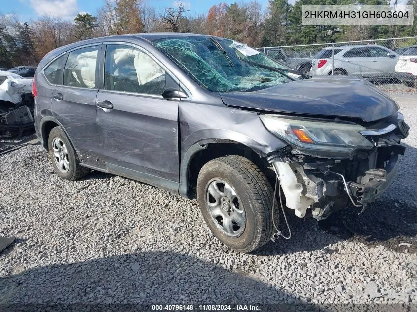 2016 Honda Cr-V Lx VIN: 2HKRM4H31GH603604 Lot: 40796148