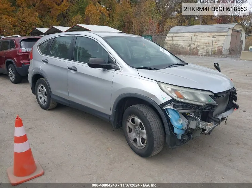 2016 Honda Cr-V Lx VIN: 2HKRM4H38GH618553 Lot: 40804248