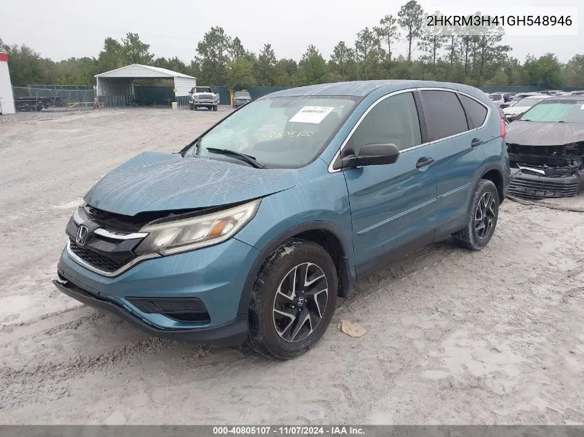 2016 Honda Cr-V Se VIN: 2HKRM3H41GH548946 Lot: 40805107