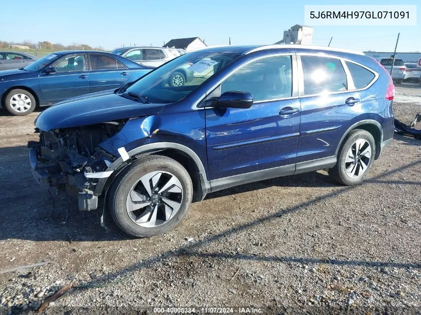 2016 Honda Cr-V Touring VIN: 5J6RM4H97GL071091 Lot: 40805384