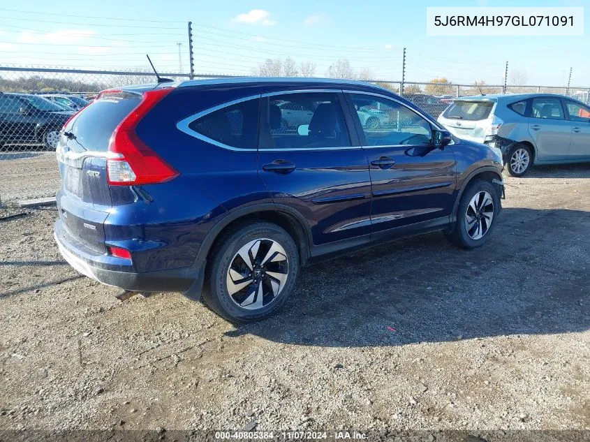 2016 Honda Cr-V Touring VIN: 5J6RM4H97GL071091 Lot: 40805384