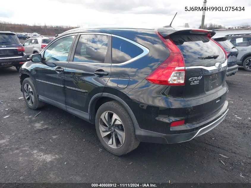 2016 Honda Cr-V Touring VIN: 5J6RM4H99GL075434 Lot: 40808912