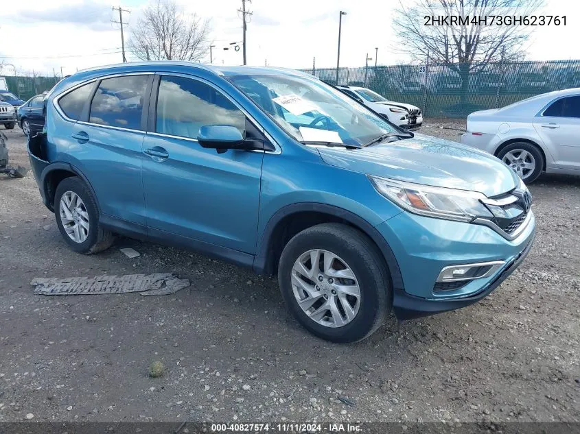 2016 Honda Cr-V Ex-L VIN: 2HKRM4H73GH623761 Lot: 40827574